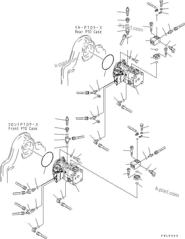 Komatsu parts book diagram for PC1800-6-M1 S/N 10001-UP: SWING PUMP(#10002-11017)