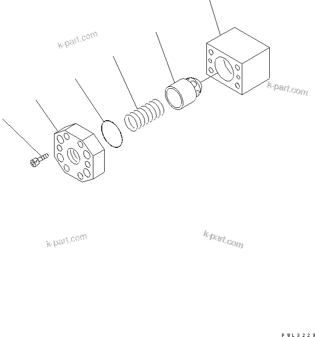 Komatsu parts book diagram for PC1800-6-M1 S/N 10001-UP: RETURN LINES (CHECK VALVE) (FOR V4 VALVE)