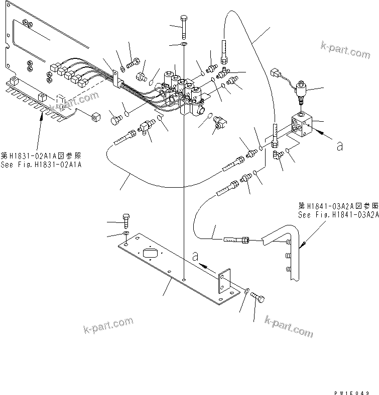 Komatsu parts book diagram for PC1800-6-M1 S/N 10001-UP: SOLENOID VALVE (1/2)(#11002-)