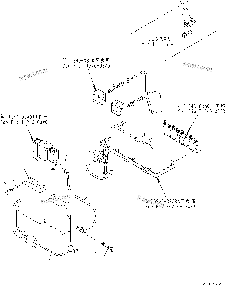 Komatsu parts book diagram for PC1800-6-M1 S/N 10001-UP: AUTO COMPENSATION (LORDER AUTO LEVEL) (HARNESS) (FOR LOADER)(#11002-)