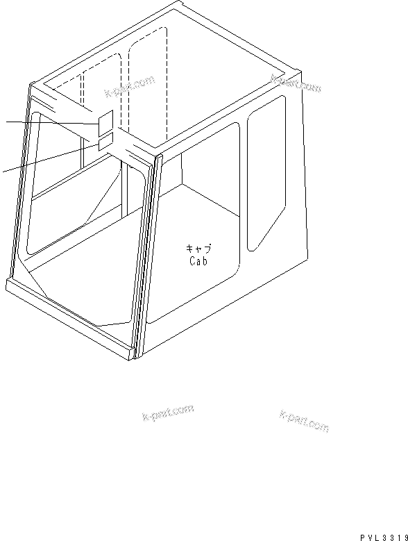 Komatsu parts book diagram for PC1800-6-M1 S/N 10001-UP: MARK PLATE KOMATSU