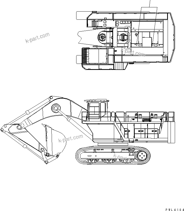 Komatsu parts book diagram for PC1800-6-M1 S/N 10001-UP: PLATE (AIR CLEANER ELEMENT) (JAPANESE)(#11002-)