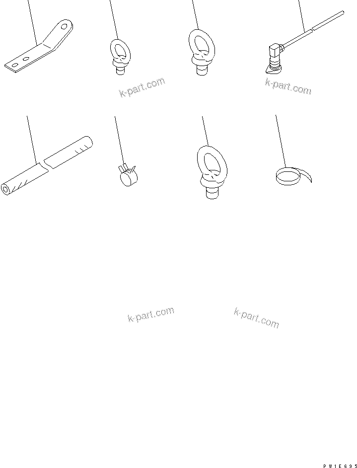 Komatsu parts book diagram for PC1800-6-M1 S/N 10001-UP: FLASHING AND BLIND PARTS (HOSE)(#11002-)