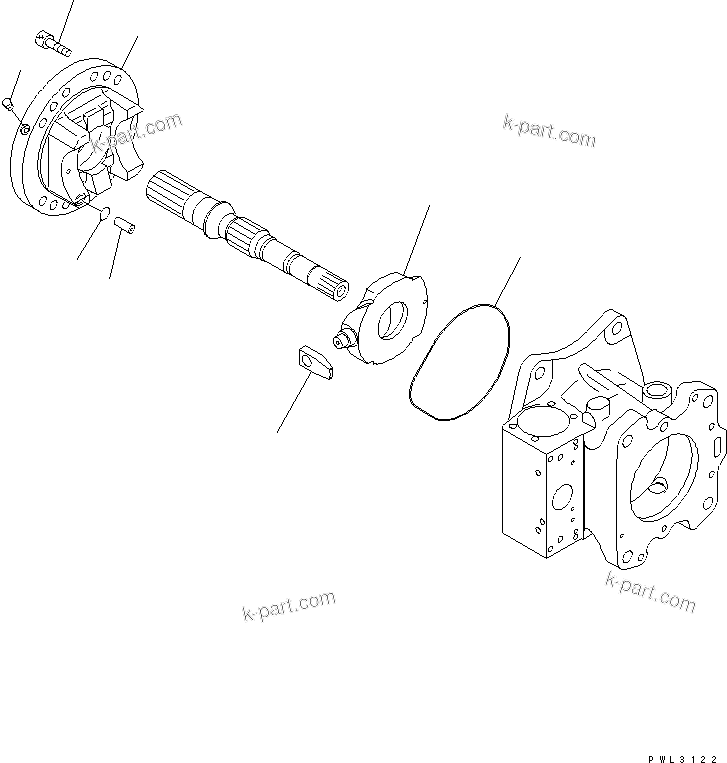 Komatsu parts book diagram for PC1800-6-M1 S/N 10001-UP: MAIN PUMP (4/13) (NO.1 PUMP)