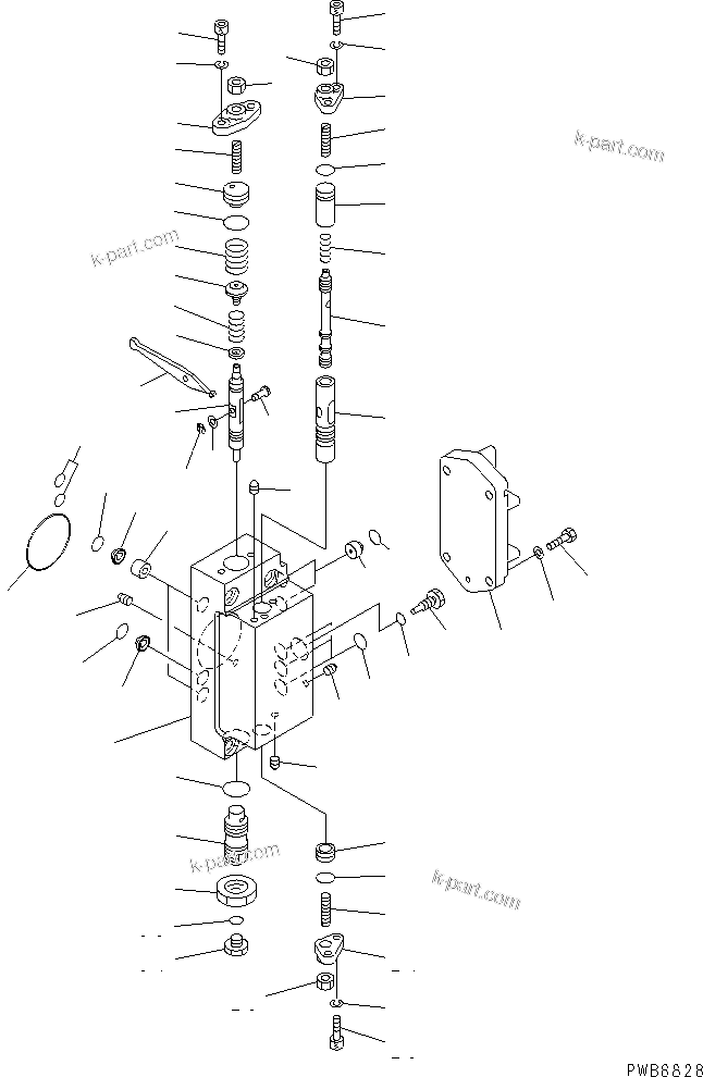 Komatsu parts book diagram for PC1800-6-M1 S/N 10001-UP: MAIN PUMP (12/13) (NO.1 PUMP)
