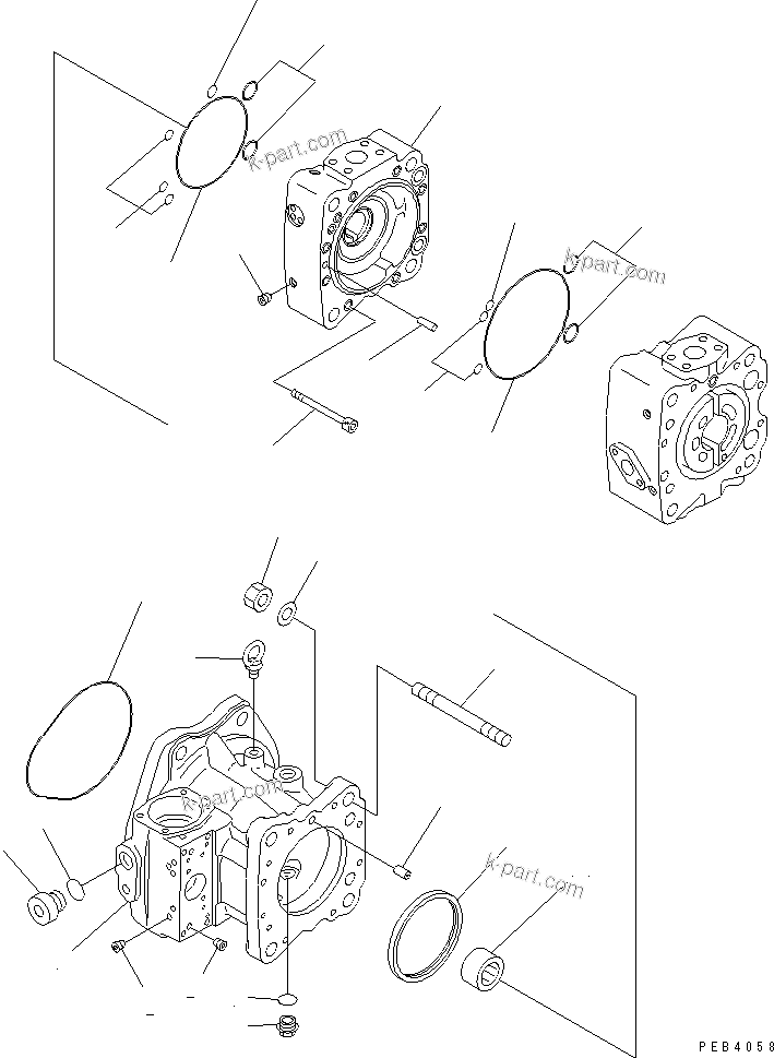 Komatsu parts book diagram for PC1800-6-M1 S/N 10001-UP: MAIN PUMP (1/10) (SWING PUMP)