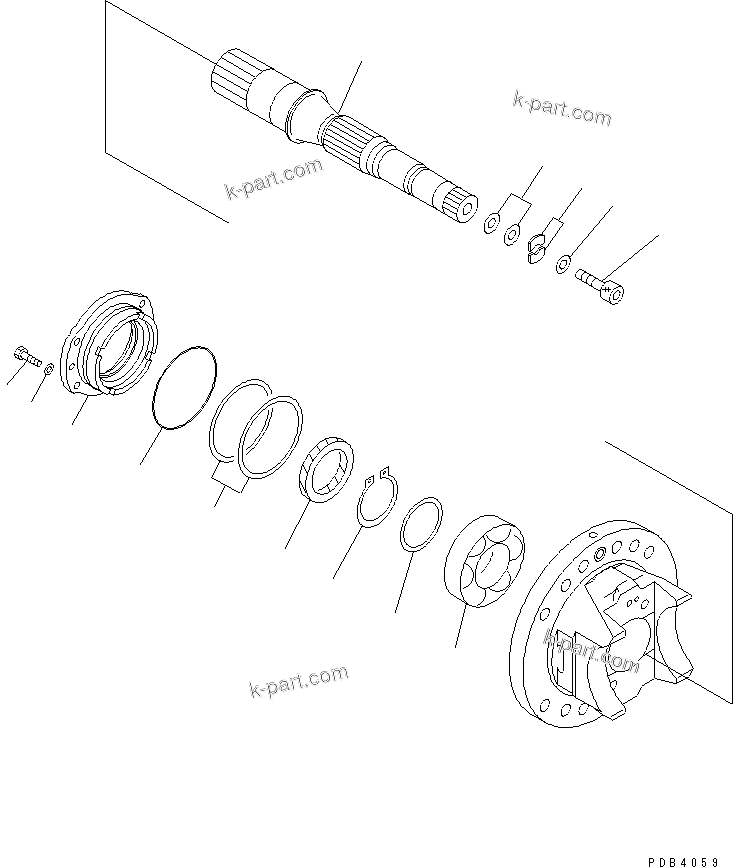 Komatsu parts book diagram for PC1800-6-M1 S/N 10001-UP: MAIN PUMP (2/10) (SWING PUMP)