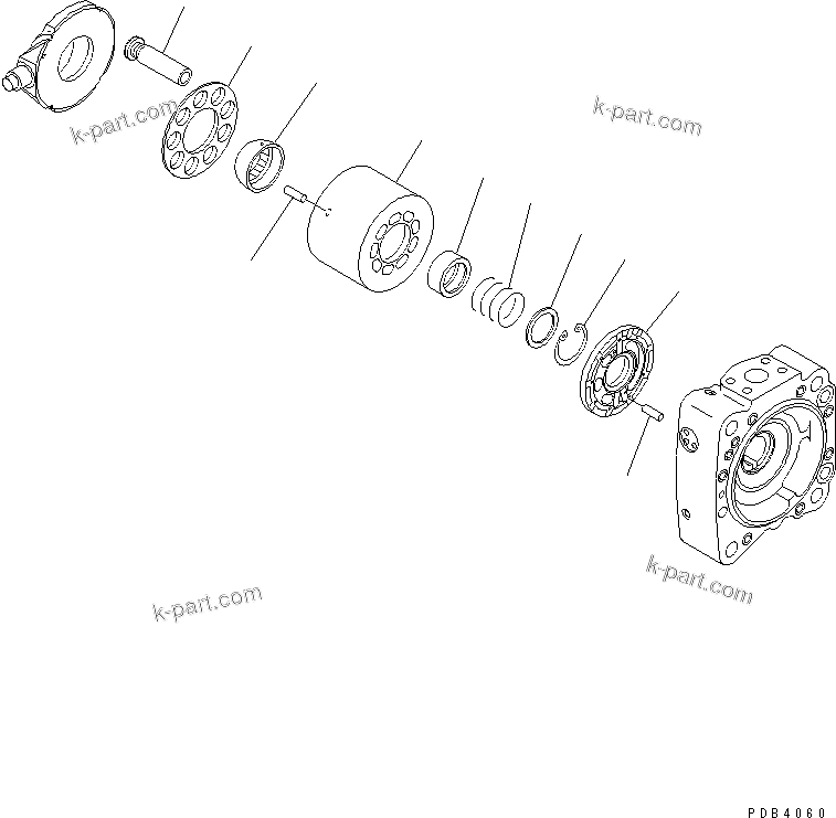 Komatsu parts book diagram for PC1800-6-M1 S/N 10001-UP: MAIN PUMP (3/10) (SWING PUMP)
