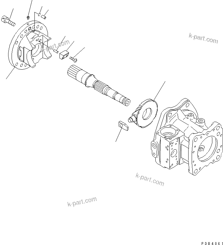 Komatsu parts book diagram for PC1800-6-M1 S/N 10001-UP: MAIN PUMP (4/10) (SWING PUMP)