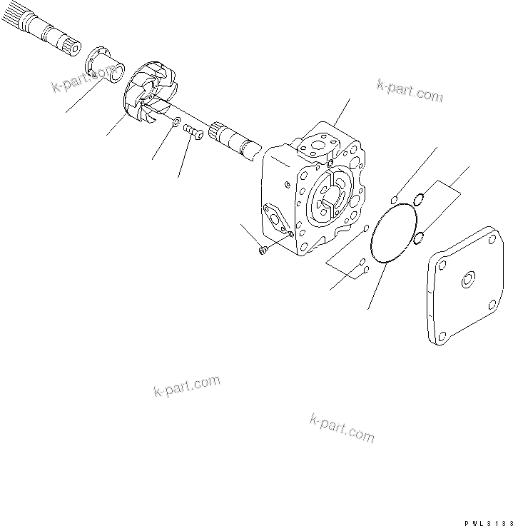 Komatsu parts book diagram for PC1800-6-M1 S/N 10001-UP: MAIN PUMP (6/10) (SWING PUMP)