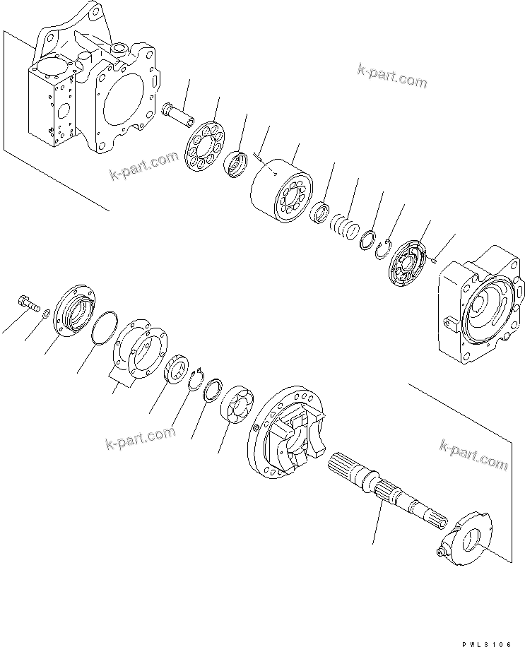 Komatsu parts book diagram for PC1800-6-M1 S/N 10001-UP: MAIN PUMP (2/15) (WITH TVC VALVE)(#10011-)