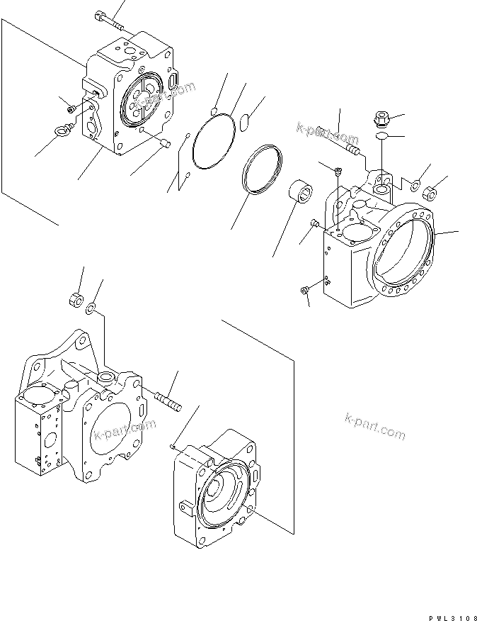 Komatsu parts book diagram for PC1800-6-M1 S/N 10001-UP: MAIN PUMP (4/15) (WITH TVC VALVE)(#10011-)