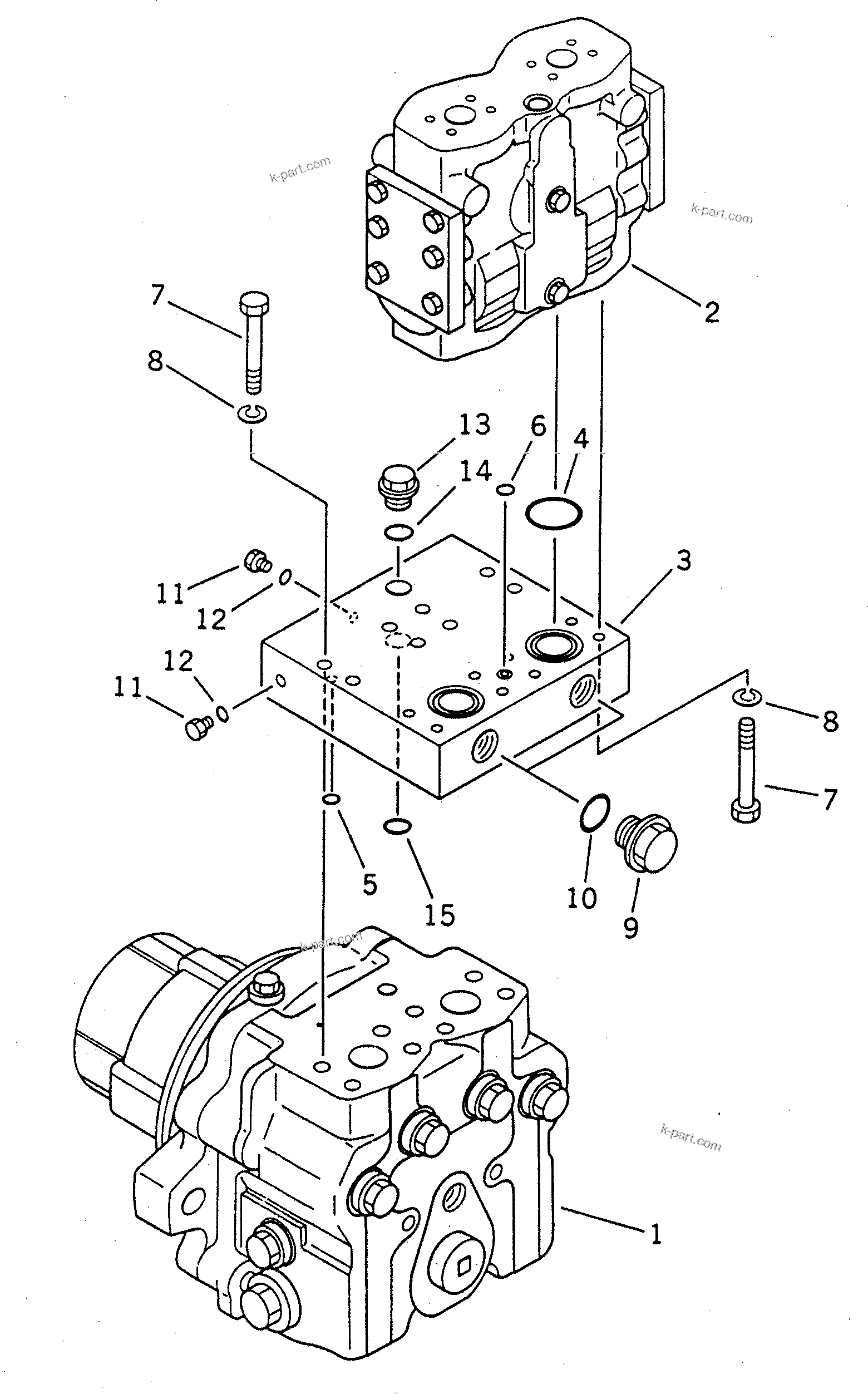 Komatsu parts book diagram for PC1800-6-M1 S/N 10001-UP: TRAVEL MOTOR (1/4)