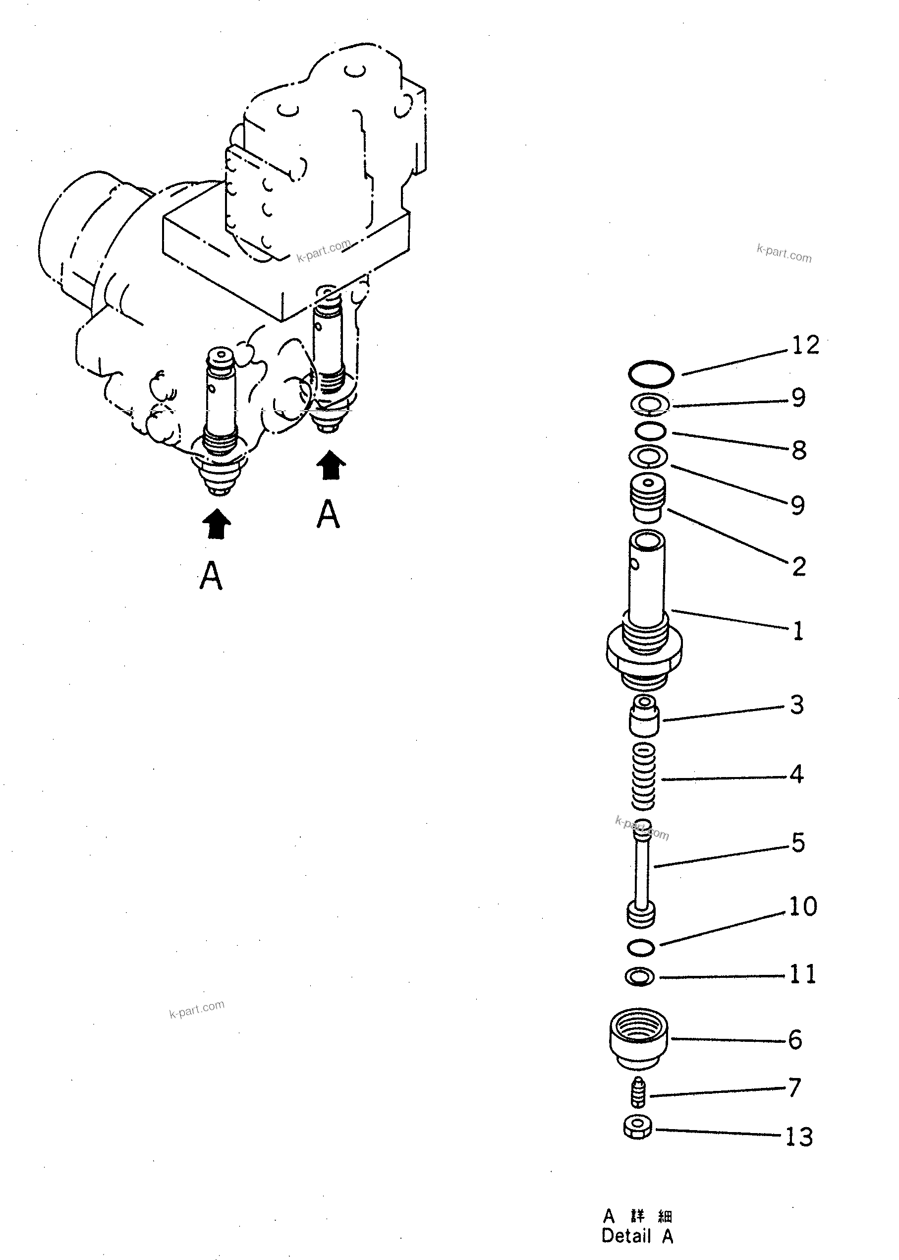 Komatsu parts book diagram for PC1800-6-M1 S/N 10001-UP: TRAVEL MOTOR (3/4)