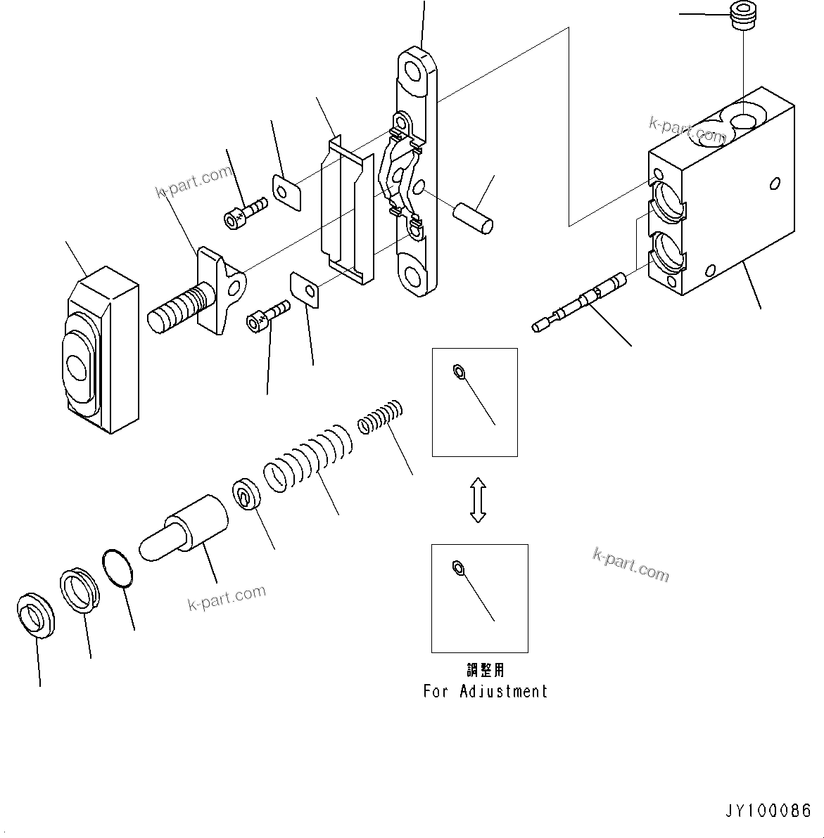 Komatsu parts book diagram for PC18MR-5 S/N F10001 AND UP: FLOOR FRAME WITH PROPORTIONAL AND QUICK COUPLER, PPC VALVE (FOR BOOM SWING)
