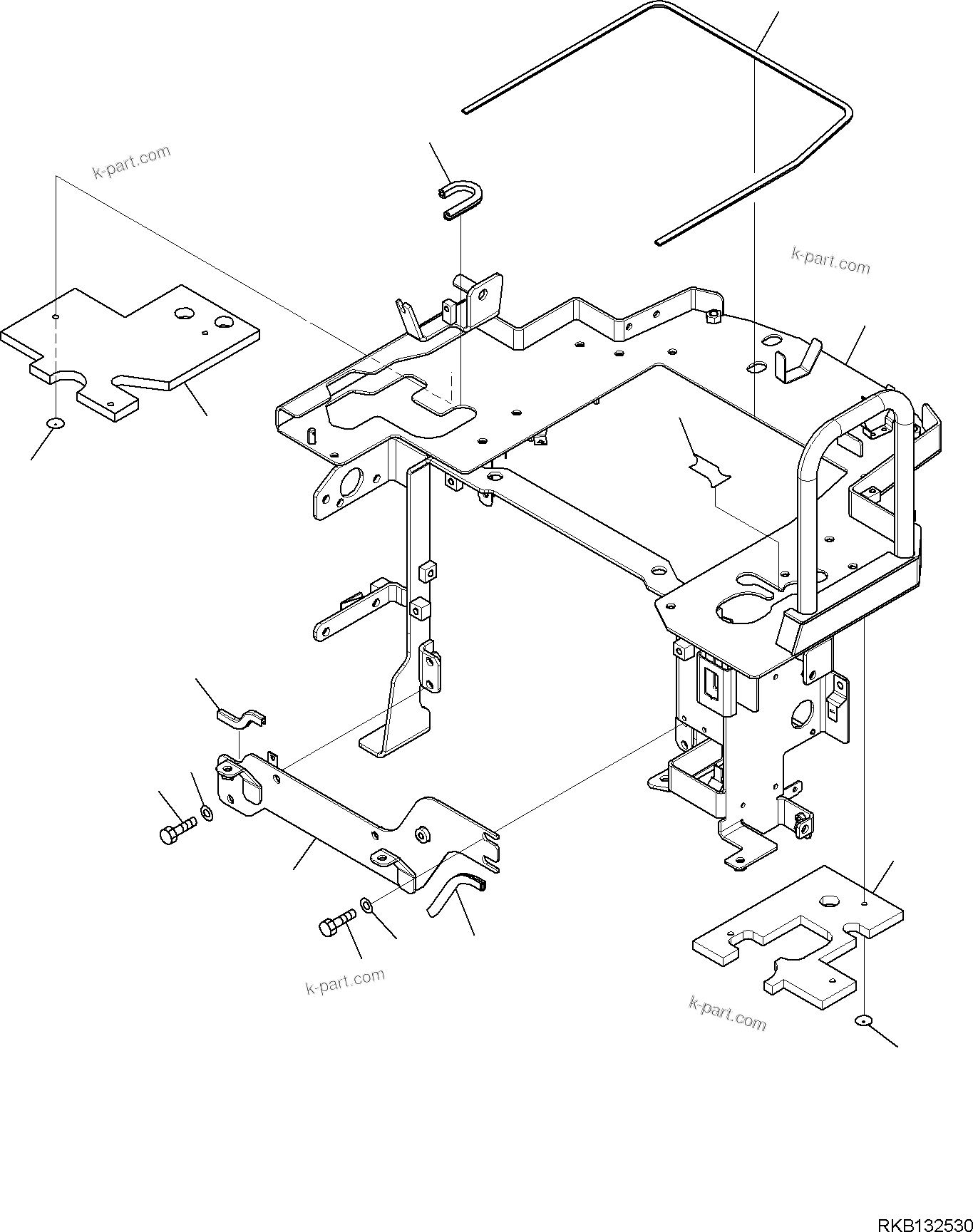 Komatsu parts book diagram for PC18MR-5 S/N F10001 AND UP: FLOOR FRAME WITH PROPORTIONAL AND QUICK COUPLER, FRAME