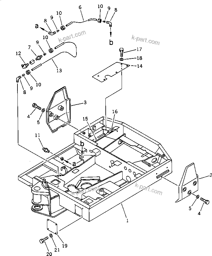 Komatsu parts book diagram for PC20-6 S/N 24001-UP: REVOLVING FRAME(#24001-29360)