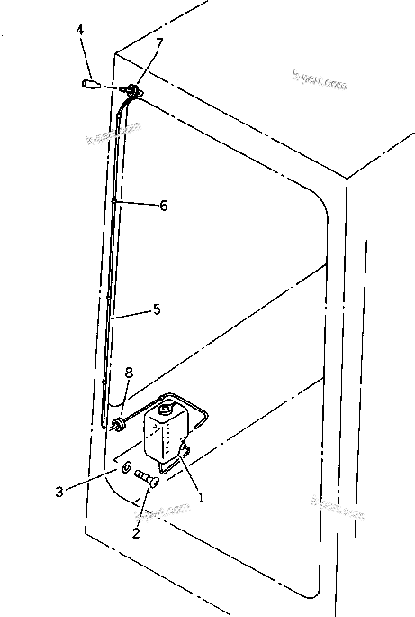 Komatsu parts book diagram for PC20-6 S/N 24001-UP: WINDOW WASHER