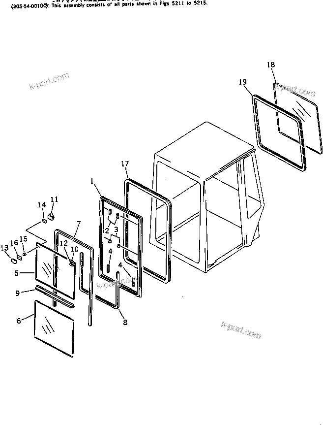 Komatsu parts book diagram for PC20-6 S/N 24001-UP: OPERATOR'S CAB (2/4)(#24001-29360)
