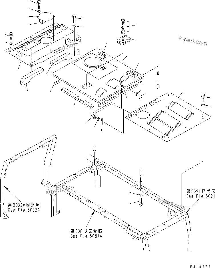 Komatsu parts book diagram for PC200-5 S/N 45001-UP: HOOD (WITH CORROSION RESISTOR) (#57469-57492 ?58019-)