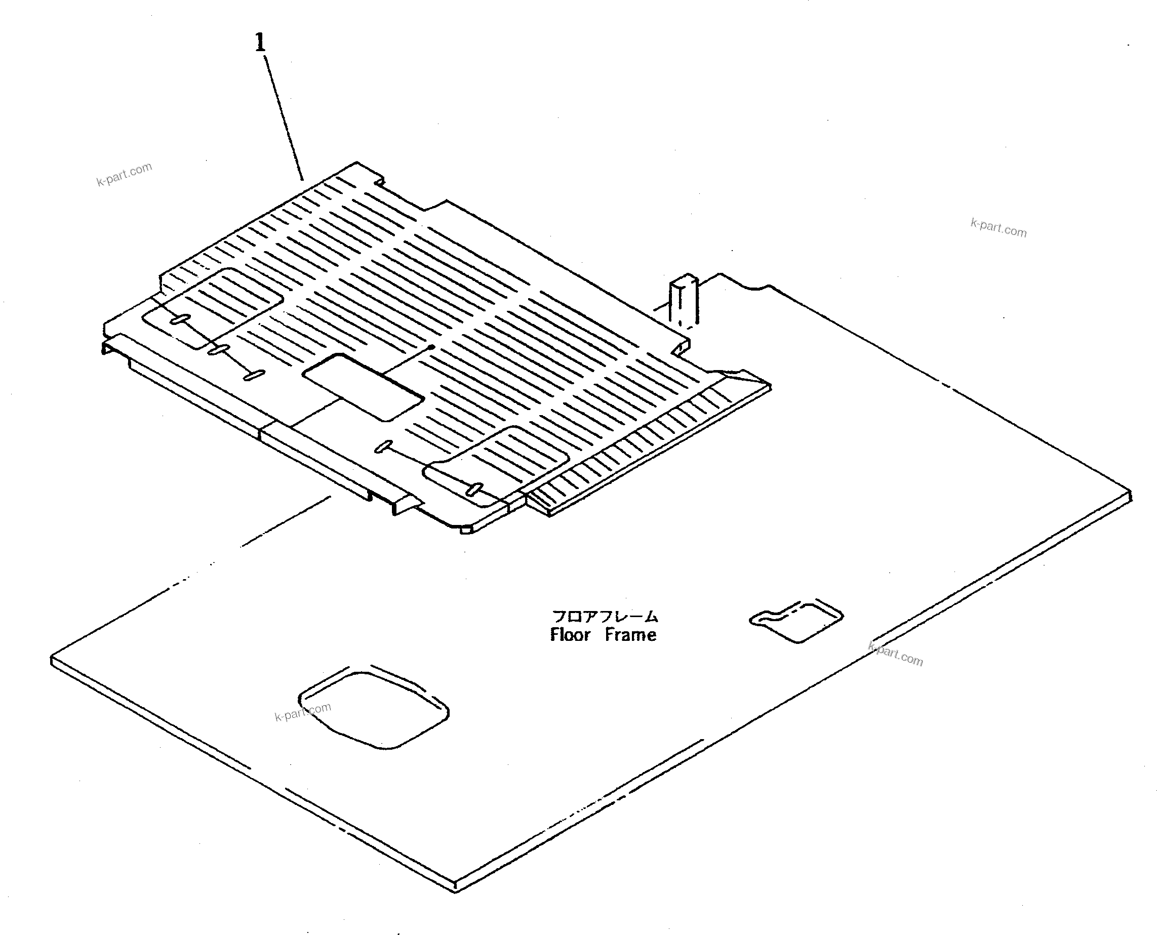 Komatsu parts book diagram for PC200-5 S/N 45001-UP: FLOOR MAT (FOR WRIST CONTROL)