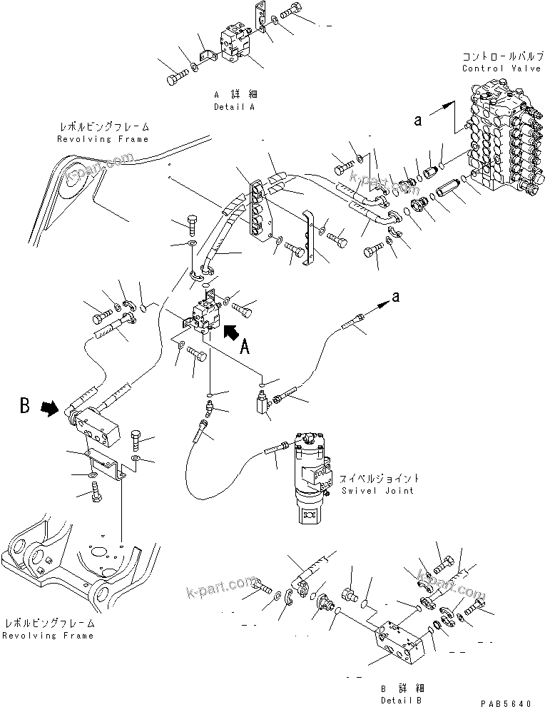 Komatsu parts book diagram for PC200EL-6K S/N K30001-UP: DRIFT PRIVENTIVE (REVOLVING FRAME)
