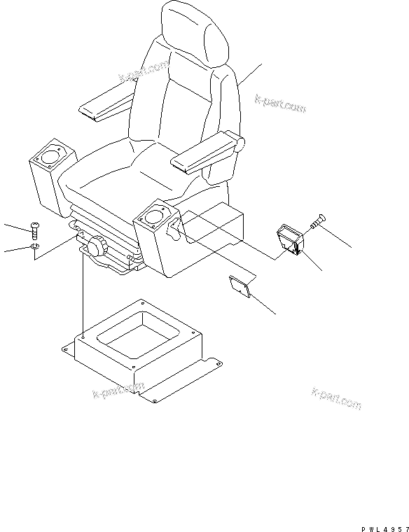 Komatsu parts book diagram for PC200EL-6K S/N K30001-UP: OPERATOR'S SEAT(#K34001-)