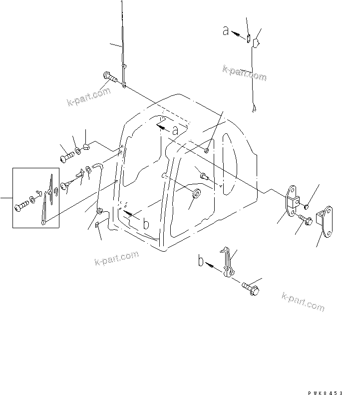 Komatsu parts book diagram for PC200EL-6K S/N K30001-UP: OPERATOR'S CAB (ELECTRICAL)(#K30264-K34000)