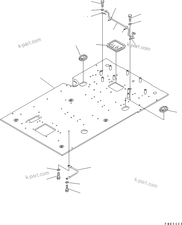 Komatsu parts book diagram for PC200EL-6K S/N K30001-UP: FLOOR FRAME(#K30001-K34000)
