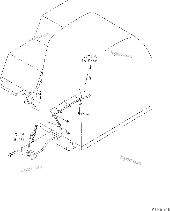 Komatsu parts book diagram for PC200EL-6K S/N K30001-UP: WIRING (CAB UNDER HARNESS)