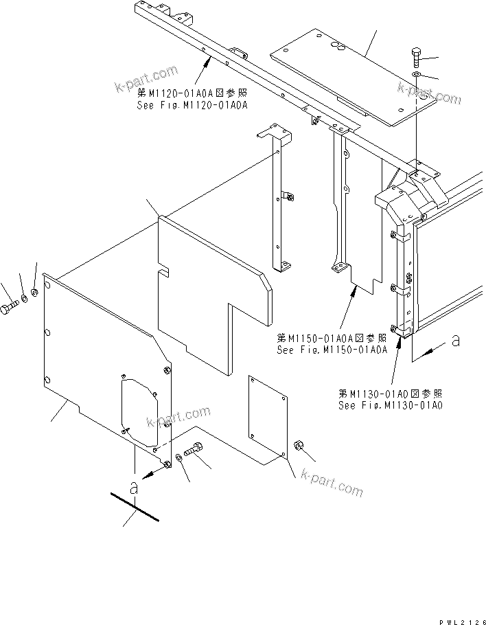 Komatsu parts book diagram for PC200EL-6K S/N K30001-UP: PARTITION (AIR CONDITIONER)(#K32001-)