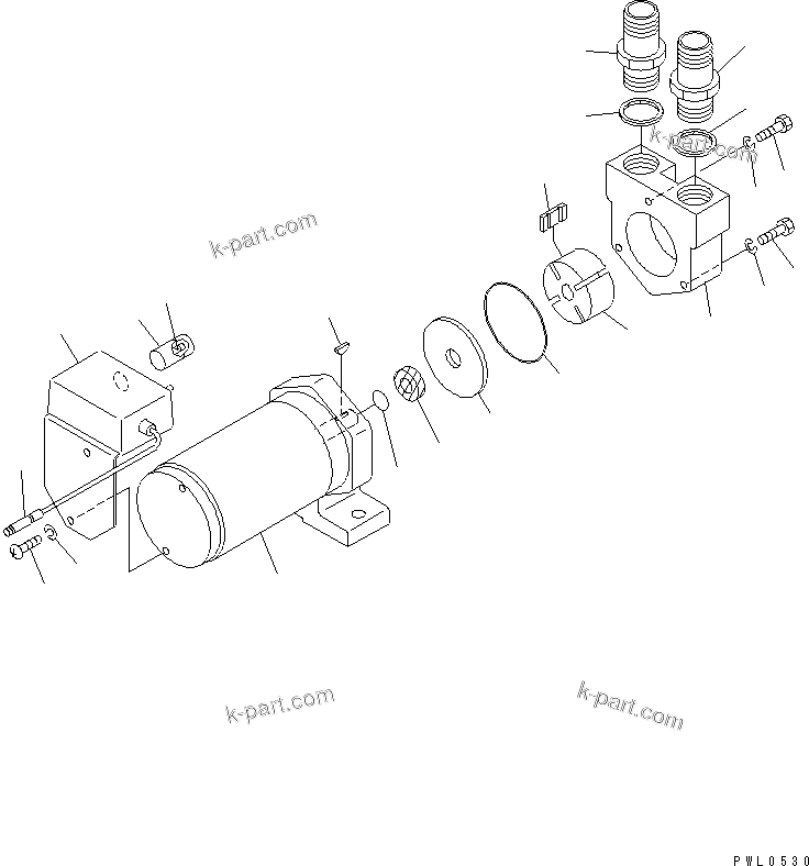 Komatsu parts book diagram for PC200EL-6K S/N K30001-UP: REFUELING PUMP (INNER PARTS)(#K30001-K32021)