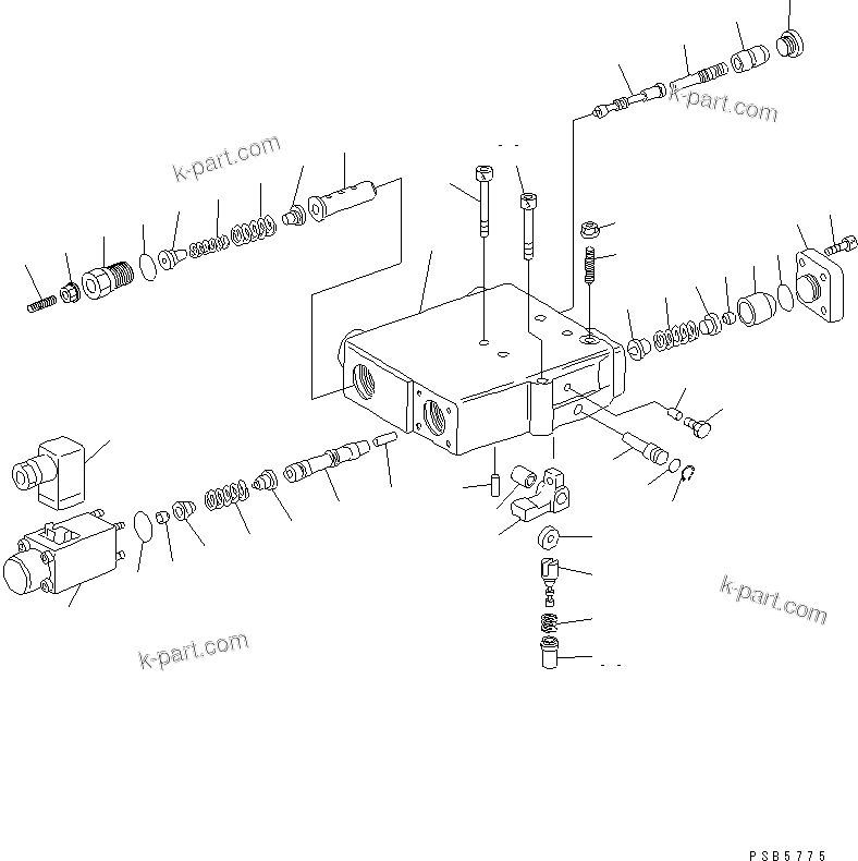 Komatsu parts book diagram for PC200EL-6K S/N K30001-UP: MAIN PUMP (5/5)