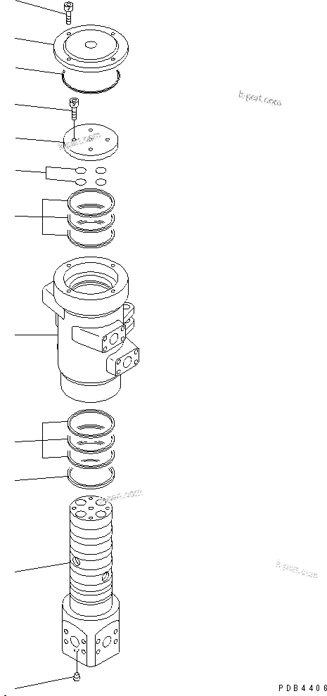 Komatsu parts book diagram for PC200EL-6K S/N K30001-UP: SWIVEL JOINT(#K30001-K32078)