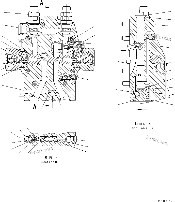 Komatsu parts book diagram for PC200EL-6K S/N K30001-UP: TRAVEL MOTOR (2/3)
