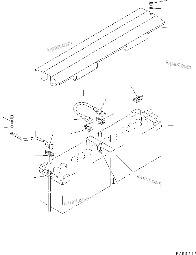 Komatsu parts book diagram for PC200EN-6K S/N K30001-UP: WIRING (4/4) (BATTERY RELATED PARTS)