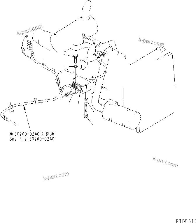 Komatsu parts book diagram for PC200EN-6K S/N K30001-UP: TRAVEL ALARM
