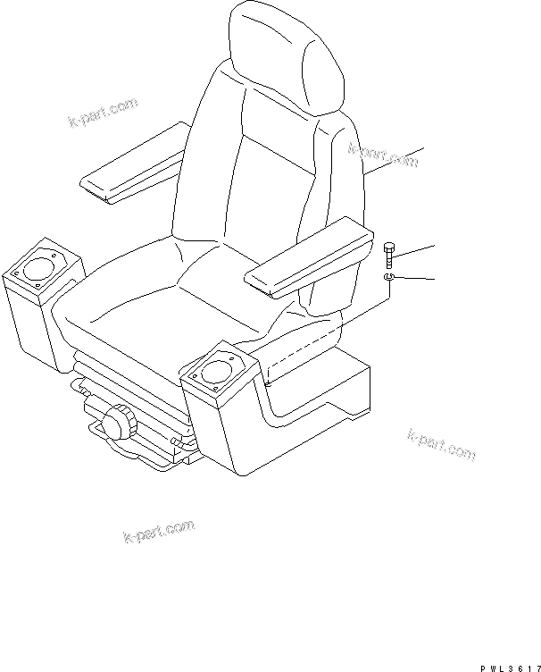 Komatsu parts book diagram for PC200EN-6K S/N K30001-UP: OPERATOR'S SEAT(#K30185-K30206)