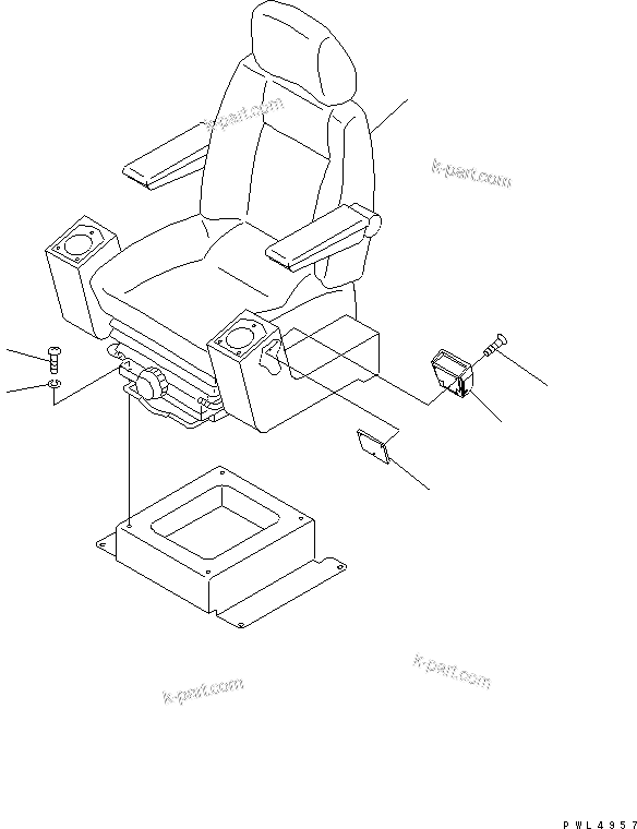 Komatsu parts book diagram for PC200EN-6K S/N K30001-UP: OPERATOR'S SEAT(#K34001-)