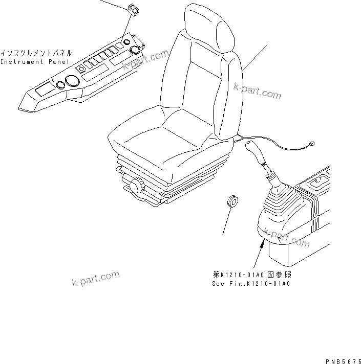 Komatsu parts book diagram for PC200EN-6K S/N K30001-UP: OPERATOR'S SEAT (FOR HEATED SEAT)(#K30001-K30184)