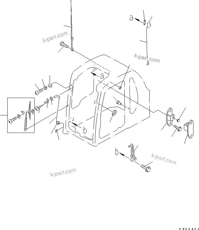 Komatsu parts book diagram for PC200EN-6K S/N K30001-UP: OPERATOR'S CAB (ELECTRICAL)(#K30264-K34000)