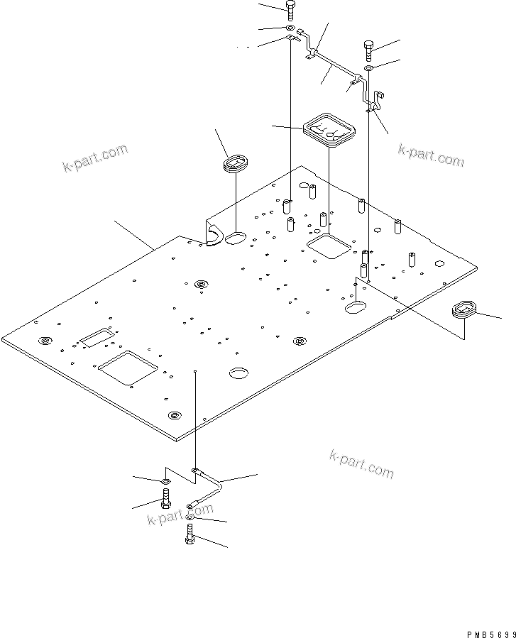 Komatsu parts book diagram for PC200EN-6K S/N K30001-UP: FLOOR FRAME(#K30001-K34000)