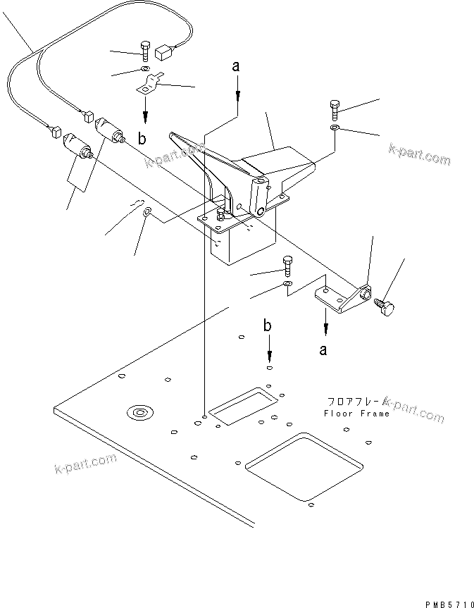 Komatsu parts book diagram for PC200EN-6K S/N K30001-UP: ATTACHMENT CONTROL PEDAL (1 ACTUATOR)(#K30001-K31999)