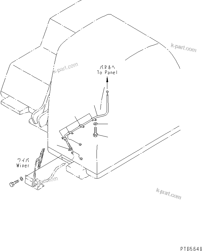 Komatsu parts book diagram for PC200EN-6K S/N K30001-UP: WIRING (CAB UNDER HARNESS)