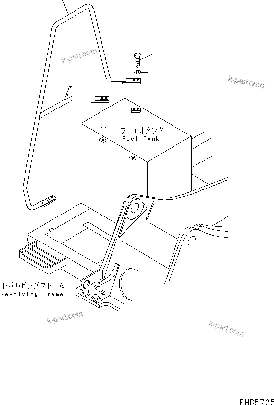 Komatsu parts book diagram for PC200EN-6K S/N K30001-UP: HAND RAIL(#K30001-K32135)