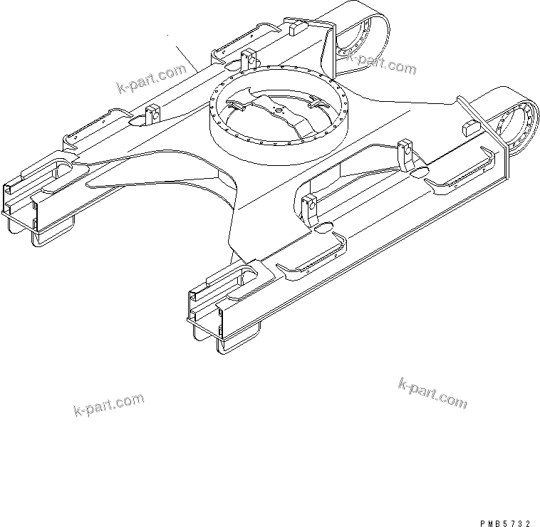 Komatsu parts book diagram for PC200EN-6K S/N K30001-UP: TRACK FRAME