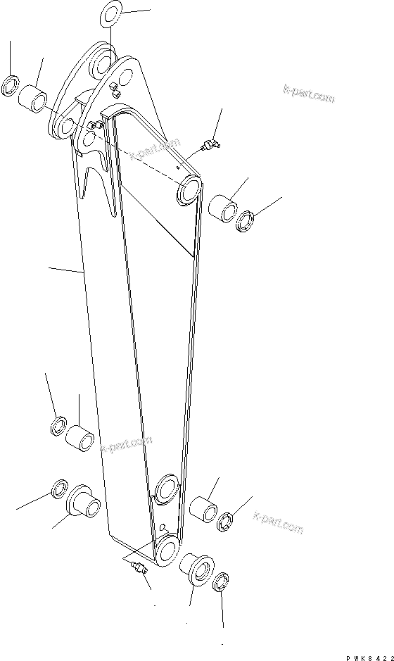 Komatsu parts book diagram for PC200EN-6K S/N K30001-UP: ARM (1.8M)