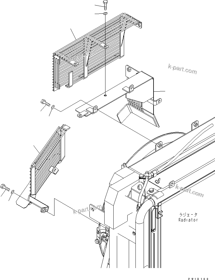 Komatsu parts book diagram for PC200LC-7-BP S/N 200001-UP: FAN GUARD