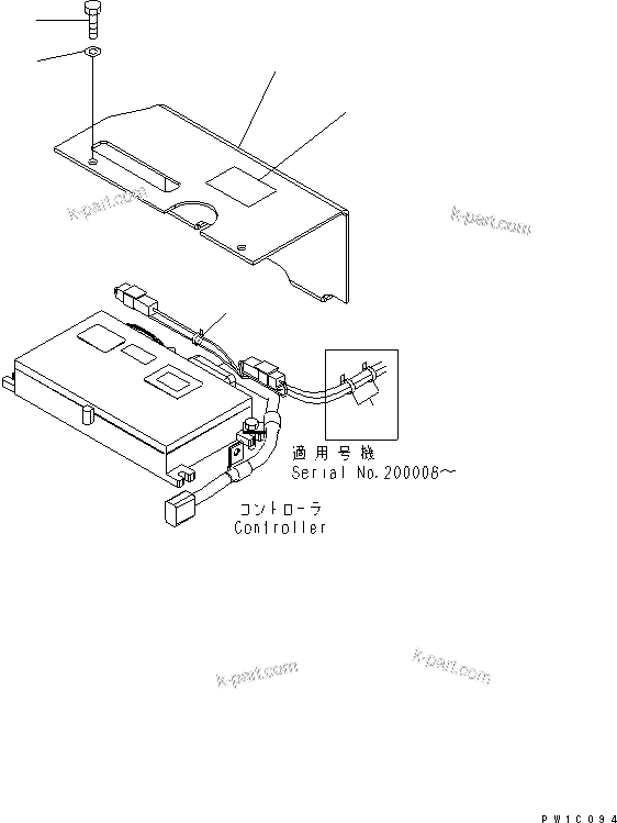 Komatsu parts book diagram for PC200LC-7-BP S/N 200001-UP: KOMTRAX