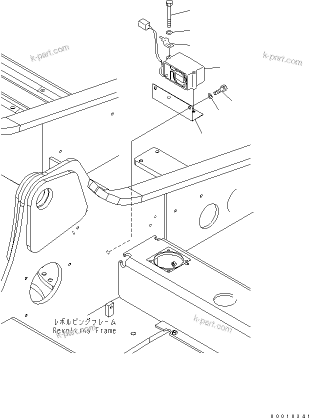 Komatsu parts book diagram for PC200LC-7-BP S/N 200001-UP: TRAVEL ALARM(#250001-)